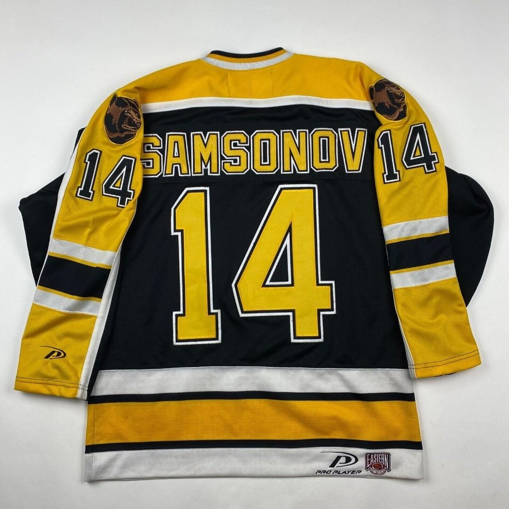 Vintage Sergei Samsonov Boston Bruins Pro Player Jersey Mens Large Hockey NHL